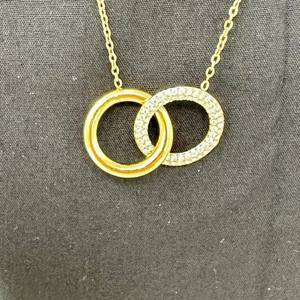 New Women's Gold Jewellery Necklace Bracelet Set